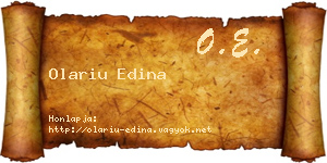 Olariu Edina névjegykártya